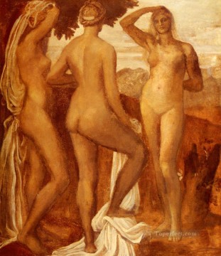 George Frederic Watts Painting - The Judgement Of Paris symbolist George Frederic Watts